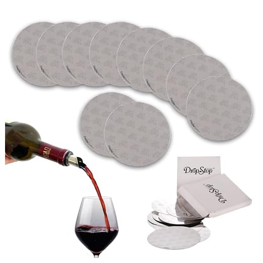 10er/Set Original DropStop Weinausgießer, Made in Dänemark, Tropfschutz, Weinfolie Plättchen, für Flaschen, wiederverwendbar