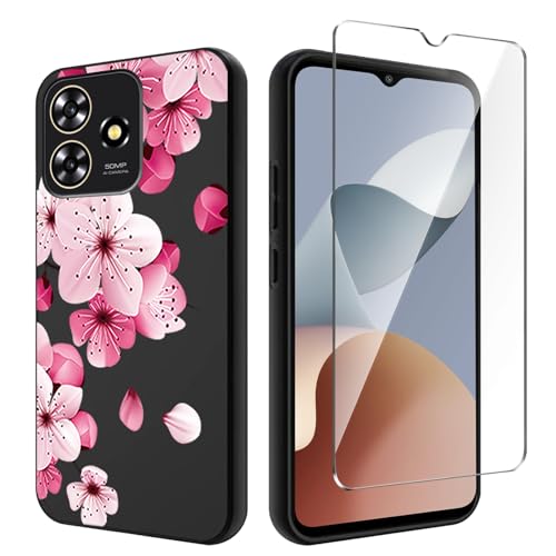 Qlfemna Cover per ZTE Blade A73 4G (6.60") con 1 Pezzo Pellicola Vetro Temperato, Nero Custodia Ultra Sottile Morbido TPU Silicone, Antiurto Anti-Graffio Protettiva Cover Case - WM113 Qlfemna Cover per ZTE Blade A73 4G (6.60") con 1 Pezzo Pellicola Vetro Temperato, Nero Custodia Ultra Sottile Morbido TPU Silicone, Antiurto Anti-Graffio Protettiva Cover Case - WM113