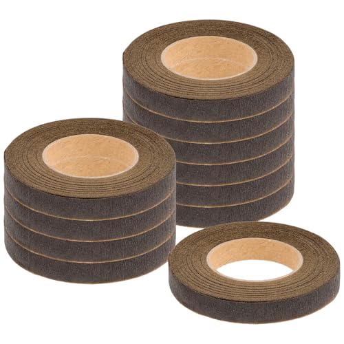 Cinta de papel crepé marrón oscuro 12 rollos para arreglos florales y ramos DIY