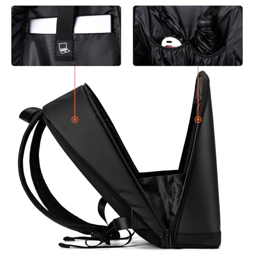 Laptop Backpack with LED Display, DIY Fashion Backpack, Waterproof Shoulder Travel Backpack, Gift for Men Women Fits 15.6 Inch Laptop, 10.4L (Black)3