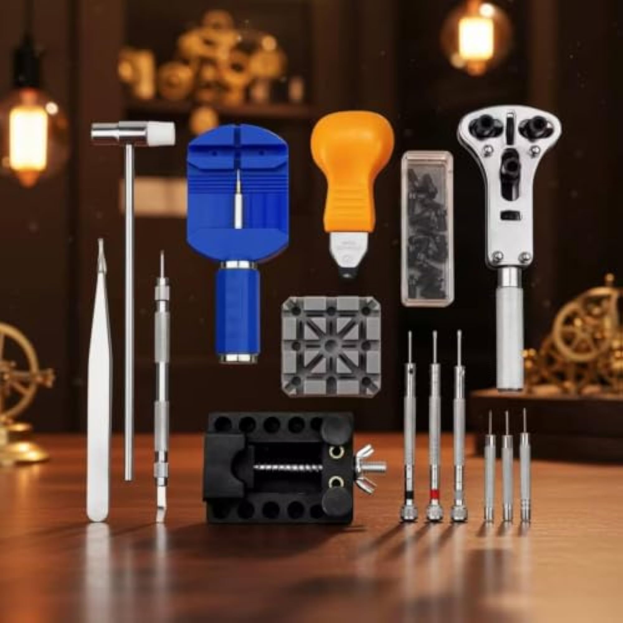 15 Pieces Multifunctional Watch Repair Kit, Portable