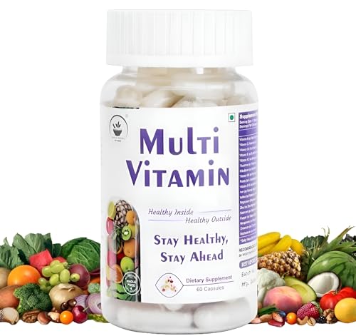 Image of AZTECA HERBAL NATURAL Multivitamin Capsules for Men & Women | 60 Capsules | 19 Vitamins & Minerals incl. B12, D3 & K2 | High Potency Daily Energy, Immunity & Bone Health Supplement