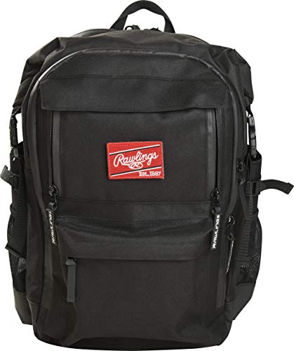 Image of Rawlings, Black, 15.75 inchH x 11 inchL x 9 inchD, 40 liters, Backpack