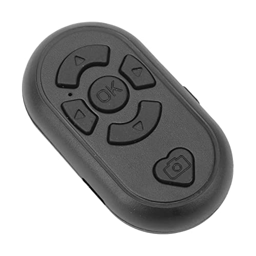 Bluetooth Page Turner Remote, Bezprzewodowy Pilot do Aparatu, Pilot do Aplikacji Bluetooth, Zdalna Migawka Aparatu Przycisk Selfie do Telefonów Komórkowych Tablety (Czarny)