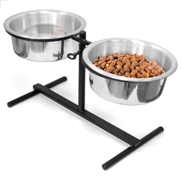 Comedouro Elevado Pet Duplo Cachorro Gato Alto Pote Grande