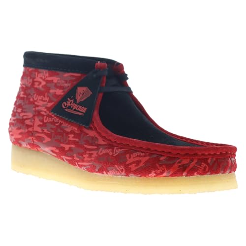 Clarks X Popcaan Originals Wallabee Boot Red Camouflage