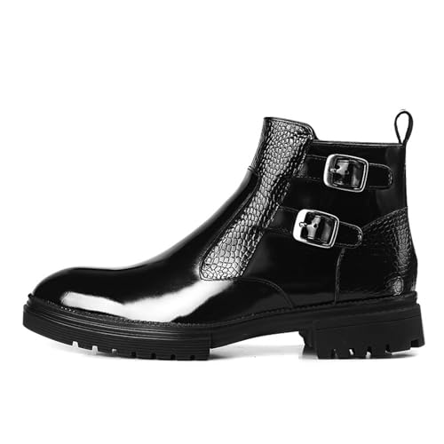 Mens Chunky Loafers Chunky Loafers Men Leather-Print Platform Penny Loafers