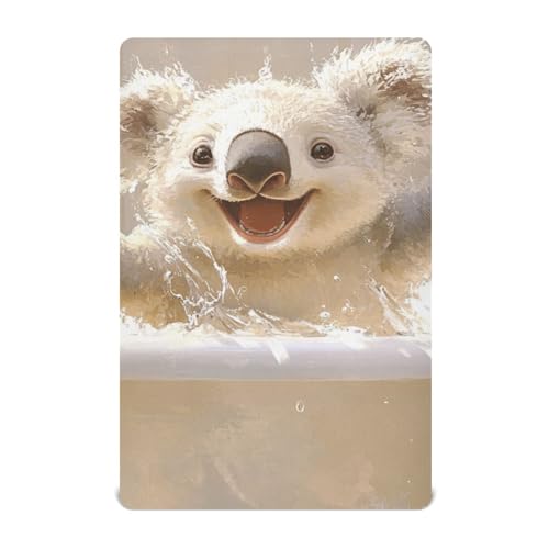 Funny Koala Retro - Sábanas de cama para bañera para cuna pequeña de 52 x 28 pulgadas, sábanas para recien nacido