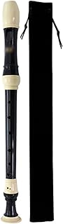 Recorders German-Style 8-Hole F Key Recorder, Musicians Playing Baroque Recorders, Students Play The Clarinet Instrument, Storage Bag + Cleaning Stick + Finger Rest (Color : Black, Size : German)