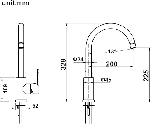 ONECE Gold matt Küchenarmatur mit 360° drehbar Auslauf, Hochdruck Wasserhahn Küche Spültischarmatur aus Edelstahl, Einhebelmischer Küchenwasserhahn mit Abnehmbare Wasserauslassdüse