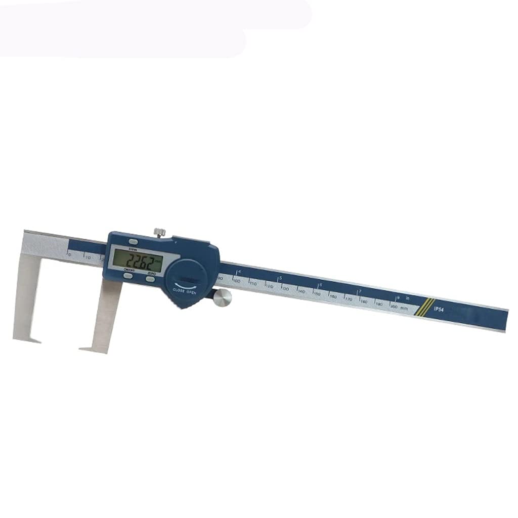 0-200 mm Digital Outside Groove Caliper with Flat Points Stainless Steel Electronic Digital Vernier Caliper