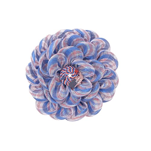 LLINthy Patriotics Corona para puerta delantera, 4 de julio, Día de la Independencia, conmemorativos, decoración de pared de ventana americana