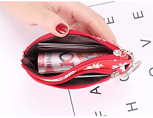 Coin Purses for Women, Women's Wallets with Key Ring - Chrysanthemum - Image 6