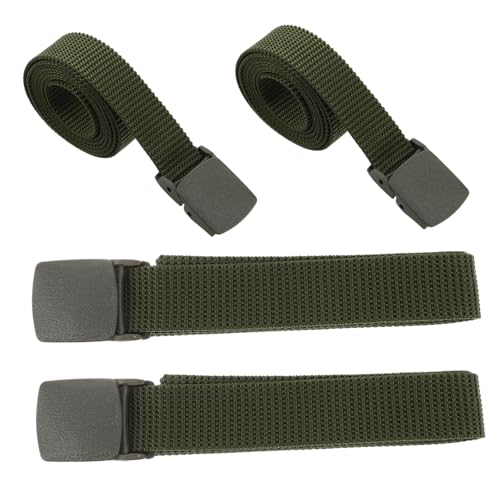 4pcs Mens Heavy Duty Tactical Belt Adjustable Nylon Web Belt for Outdoor Work Hiking and Adventure