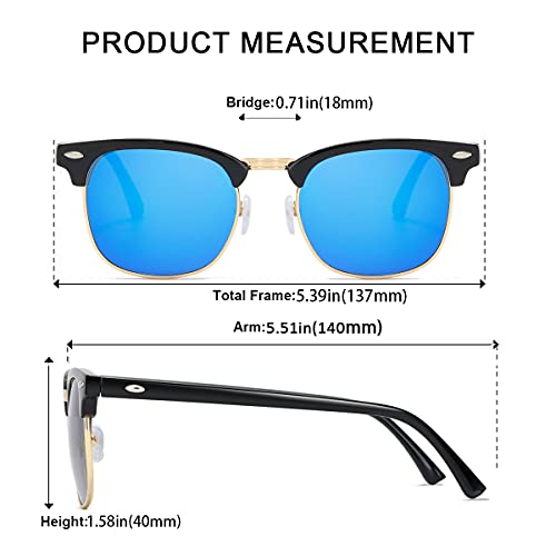 Image of Retro Semi Rimless Sunglasses Half Frame UV400 Glasses for Men And Women