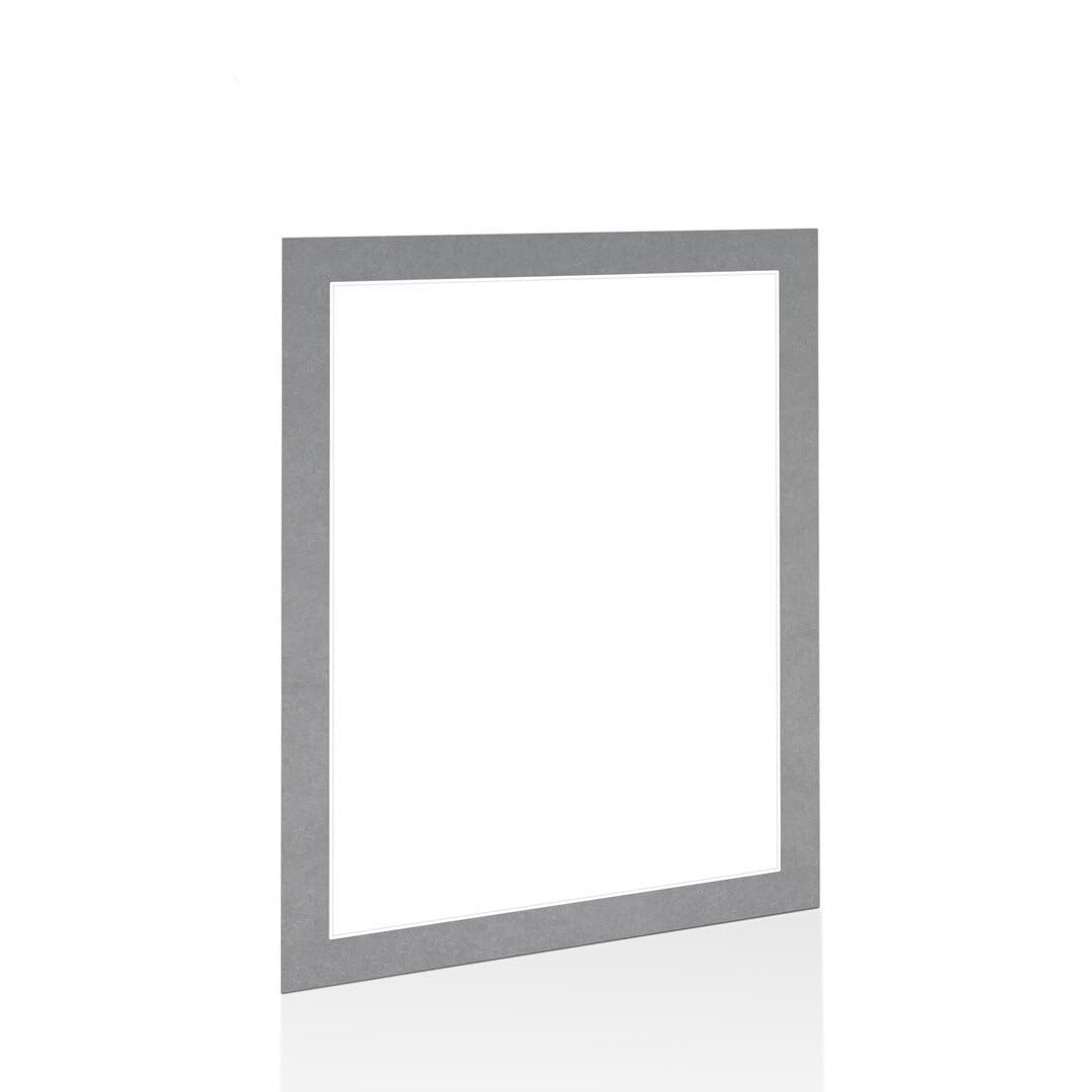 Procut Global 80x60cm Mid Grey Picture Mounts to Fit 70x50cm Aperture - Precision Cut Cardboard Photo Mount - Ideal for Frames, Prints, Artwork & Certificates - Sizes & Colours Available — image 1