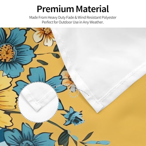 Drapeau extérieur anti-vent et robuste 1,2 x 1,8 m oeillets laiton durables