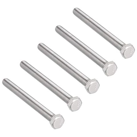 sourcing map Tornillos de cabeza hexagonal de acero inoxidable A2-70 Cover