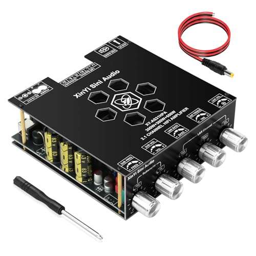 Image of Daakro AS21HPA 2.1 Channel Bluetooth Amplifier Board, 300W*2+600W Peak Power Home Audio Amplifier Board, Amp Wide Voltage Input 19-51V,Supports USB /AUX /BT Input for DIY Wireless Speaker