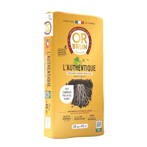 OR BRUN Authentique Fertilisant 20 kg : Amendez durablement Votre Jardin