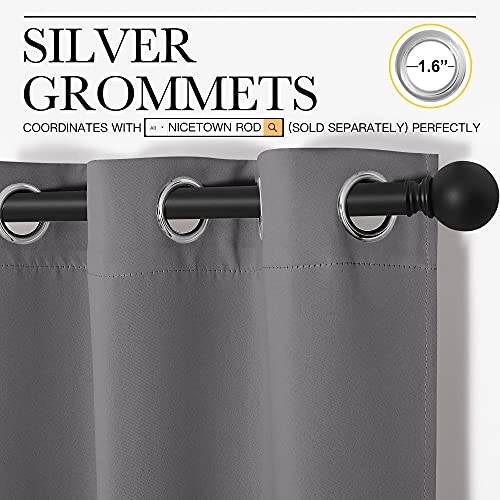 Nicetown NTGMBLKSLD24284C1 Noise Reducing Blackout Curtains 84 Inch Long thumb #2