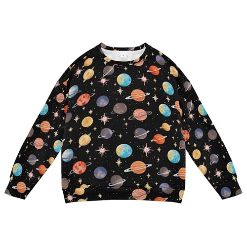 JUNZAN Cosmos and Universe Stars Kids Girls Hooded Sweatshirt Fleece Sweatshirt With Hoodie Camping 4T
