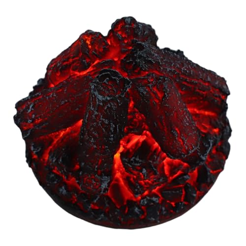 Cabilock Lámpara de Llama Artificial Efecto Fuego LED Mini Chimenea de Carbón Simulado para Decoración Interior Luz Nocturna sin Llama para Dormitorio Hotel y Ambiente Halloween