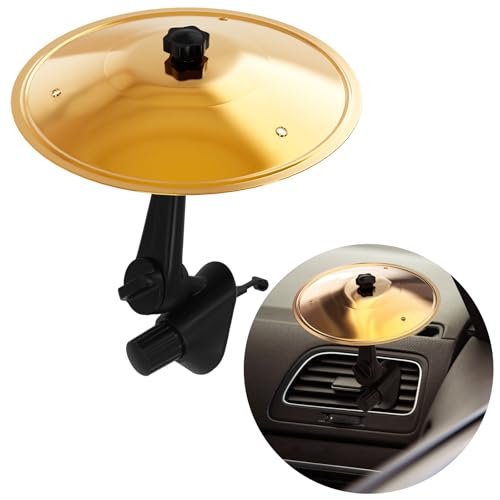 Car Cymbal, Car Cymbal Air Vent for Car Dashboard - Drummers & Music Aficionados, Universal Vehicle Fit – Beat Boredom, Turn Traffic into a Jam Session (Gold)