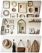 111Pcs Picture Hanging Kit Hooks: 25 40 65 LB Drywall Picture Hangers Claw Hardware - Tool Nail Free No Damage Heavy Duty Wall Hanger for Room Office Mirror Photo Poster Frame Decor