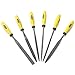Oudtinx Needle File Set (6 Piece Set) Includes Flat, Flat Warding, Square, Triangular, Round, and Half-Round File 5x180mm