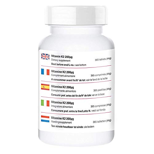 Vitamine K2 MK7 200µg - 365 veganistische hooggedoseerde tabletten voor 1 jaar - Made in Germany - Image 4