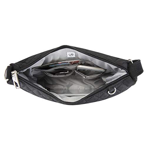 Travelon Anti-Theft Boho Square Cross Body Bag Black One Size #TOP3