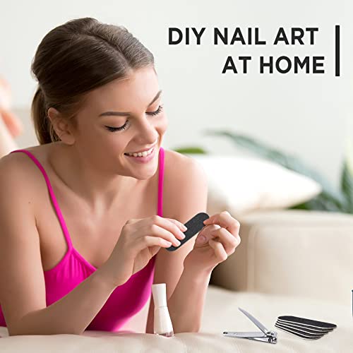 120 Pcs Nail Clippers And Nail File Set Bulk Stainless Steel Nail Cutter Thick Finger Toe Nail Clipper Mini Wood Emery Board Double Sided Nail File Polish Buffers For Manicure Pedicure Beauty Salon #TOP3