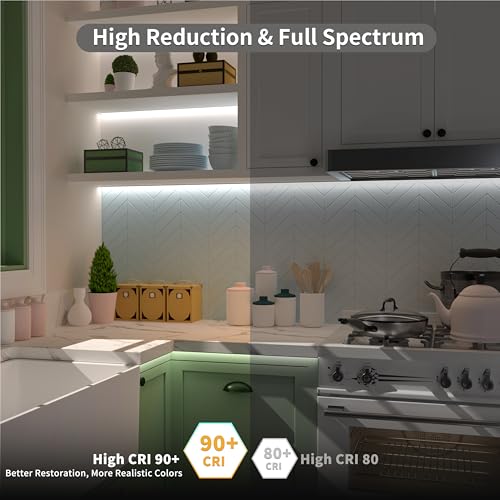 Tira LED PAUTIX COB 16.4ft Blanco Día 6500K con Conectores en L miniatura 7
