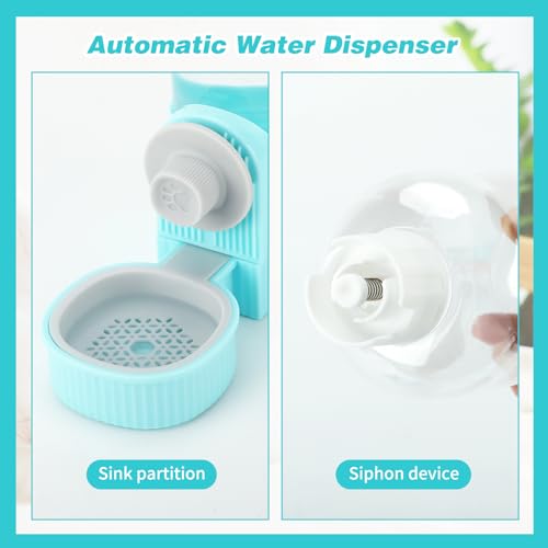 image for YUEPET Rabbit Food Water Dispenser, Large Capacity Bunny Feeder for Ca