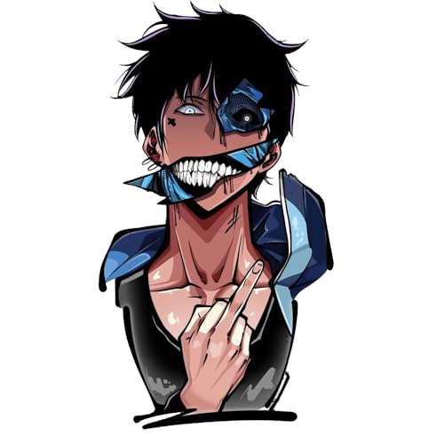 Solo Leveling Middle Finger Anime Vinyl Decal, Sticker for Cars, Windows, Laptops and More