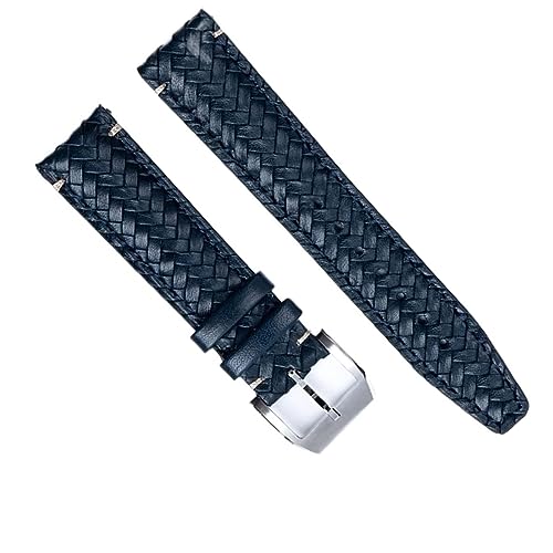 Bracelet de montre cuir tressé 22mm résistant pour remplacer le bracelet IWC Portugieser