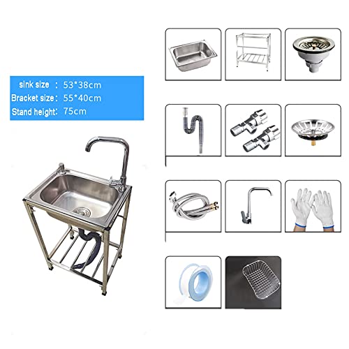 Évier autoportant avec robinet eau chaude pour un lavage extérieur efficace - 2