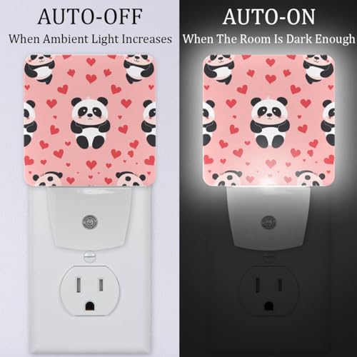 Lámpara de noche LED Panda con sensor, 7.6x11.2x4.7 cm miniatura 2