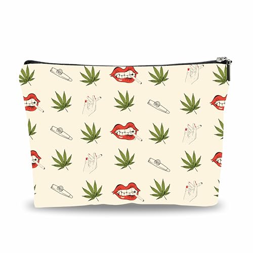 Cudwid Funny Black Makeup Bag For Women, A Smoking Woman Theme Cosmetic Bag, Cool Makeup Bag For Girl, Birthday Gifts To Sister,Friends, Fun Travel Makeup Bag, Women'S Decorations & Accessories-09