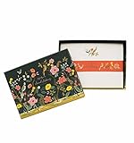 Shanghai Garden Floral Social Stationery Flat Note Cards by Rifle Paper Co. -- Set of 12 Cards and Envelopes