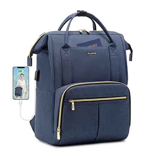 Focdod Women Laptop Backpack Work Bag: 15.6 inch with Laptop Compartment Waterproof Professional Travel Backpack Purse with USB Charger for College Teacher Nurse Business Women