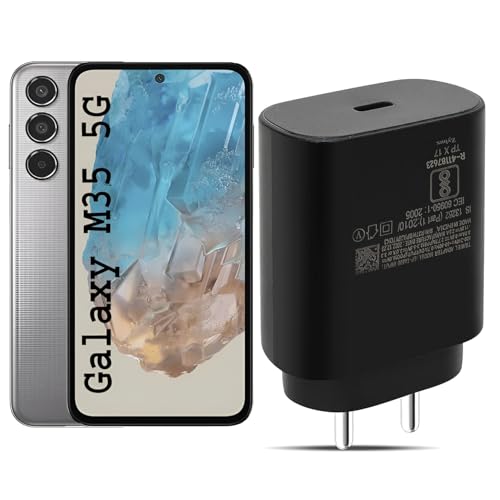 Image of Original 25W Type C Charger Adapter Compatible Samsung with M35 /A35 /F35 and Other Galaxy USB C Devices, 25 watt Super Fast Charging Adaptor for M15 /A15 /F14 /M14 /A14 /F14 /A34 /M34 /F34, Black