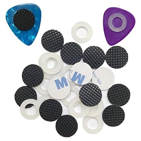 AlphaAtomic 20-Pack of Guitar Pick Grips, Grips for Plectrums, Plectrum Non-slip, Stop Dropping Your Pick, 20 pcs (Clear) Cover