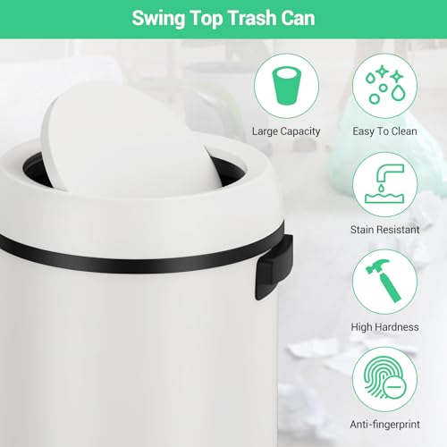 Caneca de Basura Takywep 65 L Blanca Acero Inoxidable miniatura 5