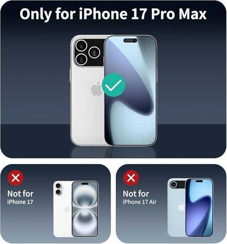 Image of CLITZ 2 Pack Camera Lens Protector for iPhone 17 Pro Max (6.9 inch), 9H Tempered Glass Camera Lens Cover, Scratch Resistant, Anti-Fingerprint, HD Clear, Bubble Free Easy Installation, Case Friendly Full Coverage Protection