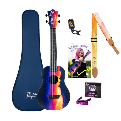 Flight Elise Ecklund Sunset Travel 4-String Ukulele Bundle (TUS EE PACK)
