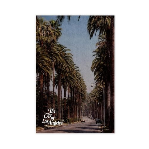 Poster rétro de Los Angeles sur toile pour habiller un grand mur vide de salon avec style
