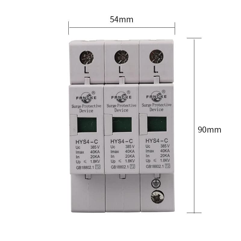 385V 20KA~40KA 3 P 3 Pole SPD House Surge Protector Protective Low-Voltage Arrester Device HYS4-C/3 50hz/60hz din Rail