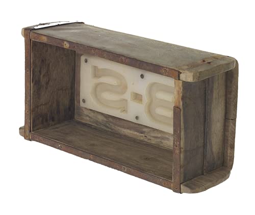 A.D. Planter Box Reclaimed Wooden Brick Mould Rustic Rectangular Industrial Modern Design Indoor Outdoor (Brick Mould)